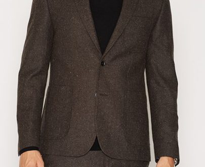 Slim Fit Tweed Blazer