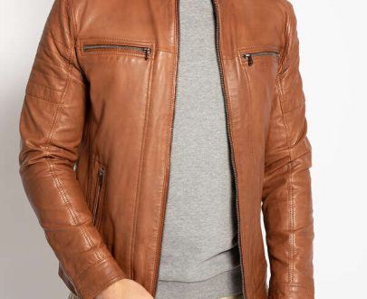 Bugatti Leather Jacket , cognac