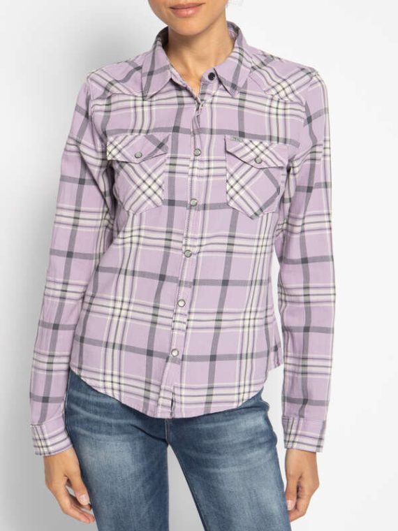 LTB Blouse , lilac plaid