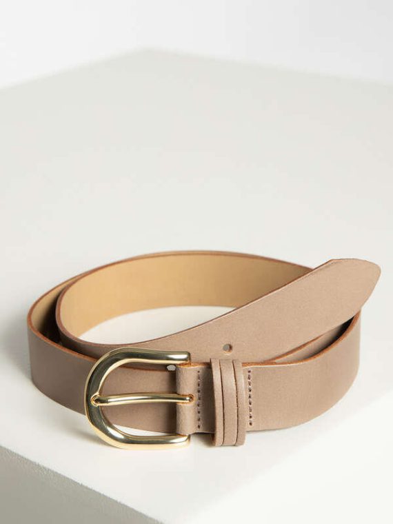 Ashbourn Leather Belt , taupe