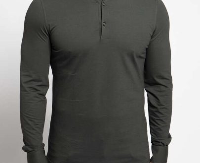 Olymp Long Sleeved Polo Shirt , khaki