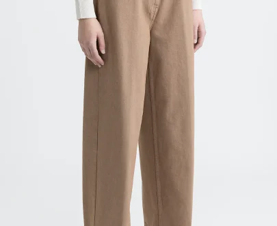 Peserico – Cotton denim baggy trousers