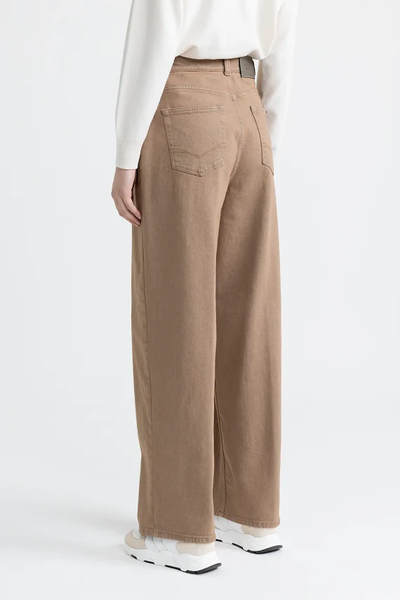 Peserico - Cotton denim baggy trousers - Image 2