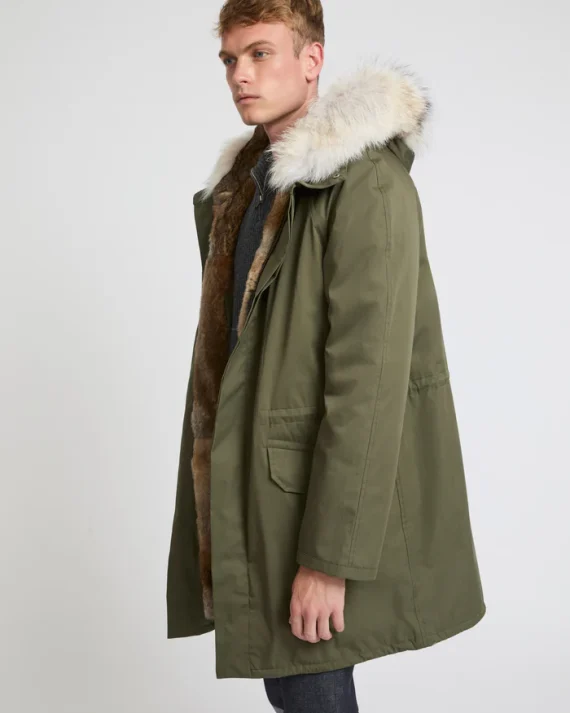 Yves Salomon - Long iconic parka in technical cotton and fur