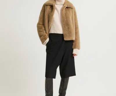 Yves Salomon – Short jacket in long-haired mink fur