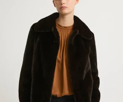 Yves Salomon – Short jacket in long-haired mink fur