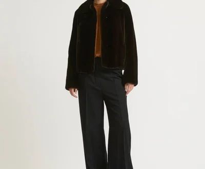 Yves Salomon – Short jacket in long-haired mink fur