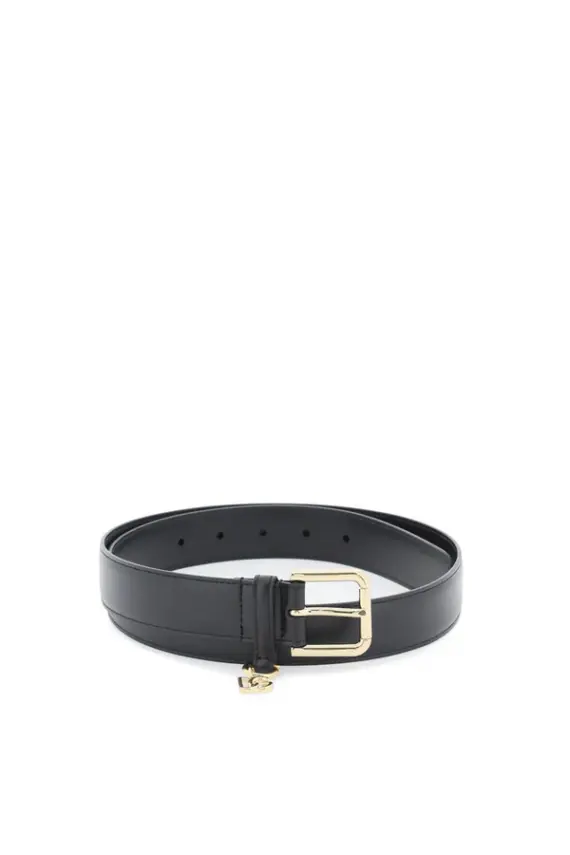 Dolce & Gabbana - Logo Charm Leather Belt