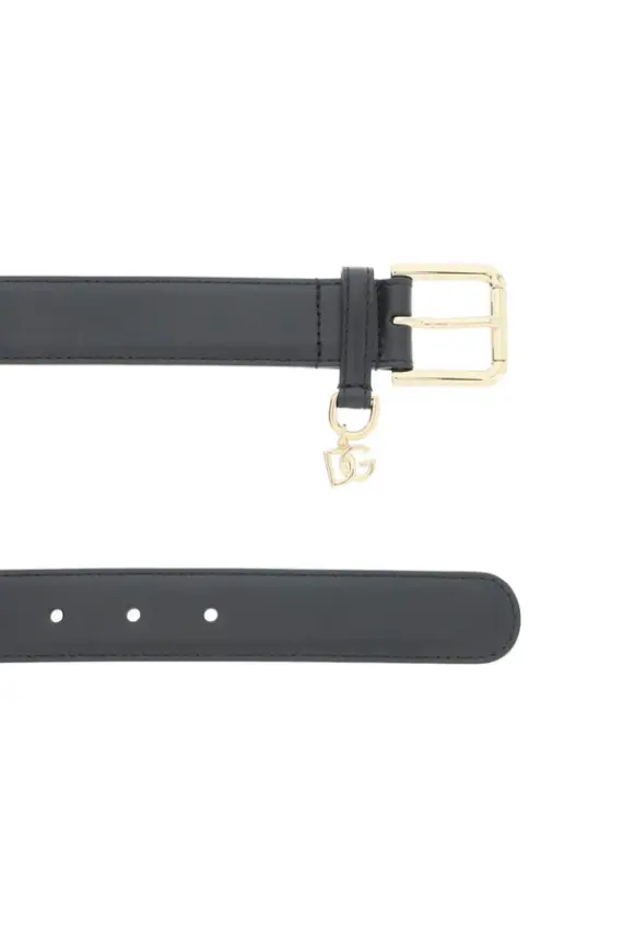 Dolce & Gabbana - Logo Charm Leather Belt - Image 2