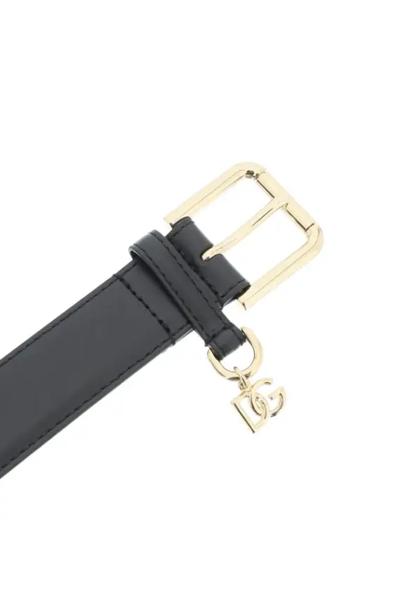 Dolce & Gabbana - Logo Charm Leather Belt - Image 3