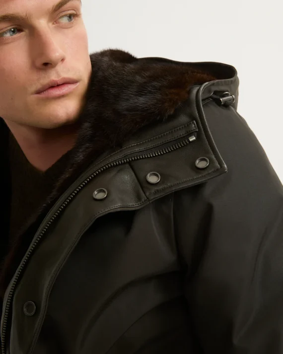 Yves Salomon - Fitted Parka In Technical Gabardine And Mink - Image 3