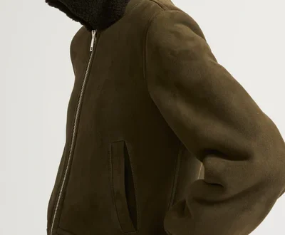 Yves Salomon – Suede merino bomber jacket