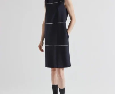 Peserico – A-line midi dress with Punto Luce