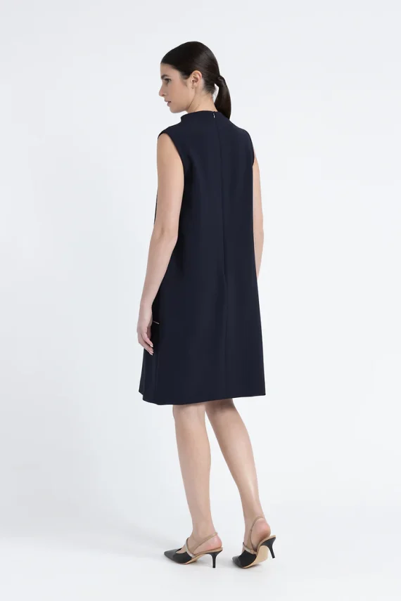 Peserico - A-line midi dress with Punto Luce - Image 4