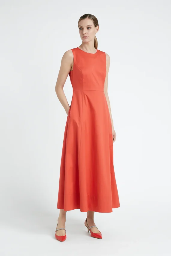 Peserico - Long flared cotton dress