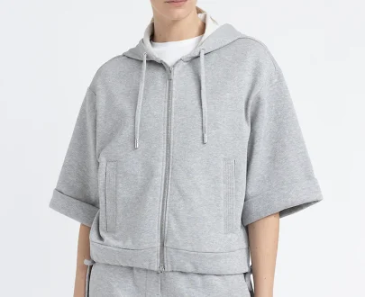 Peserico – Cotton and Lurex hoodie