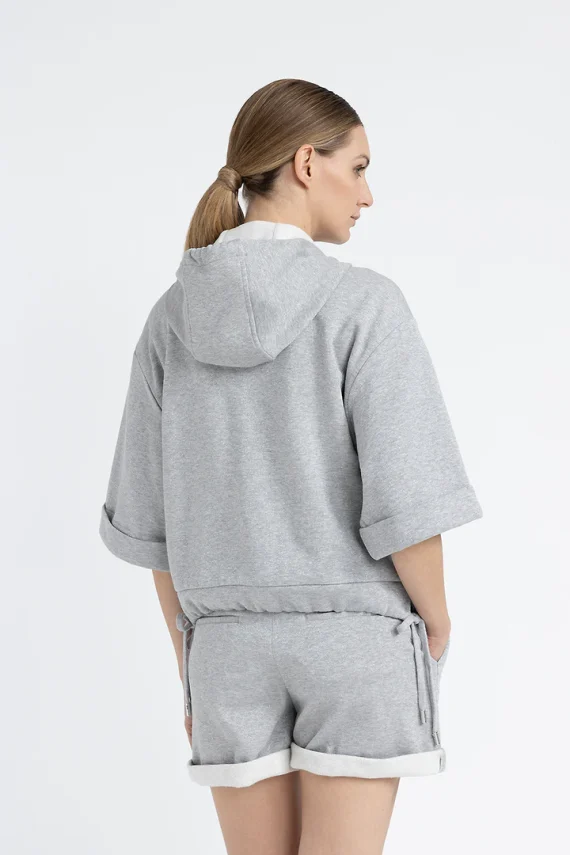 Peserico - Cotton and Lurex hoodie - Image 3