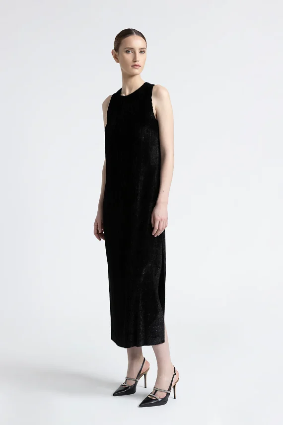 Peserico - Velvet long sleeveless dress