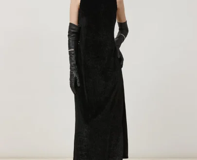 Peserico – Velvet long sleeveless dress