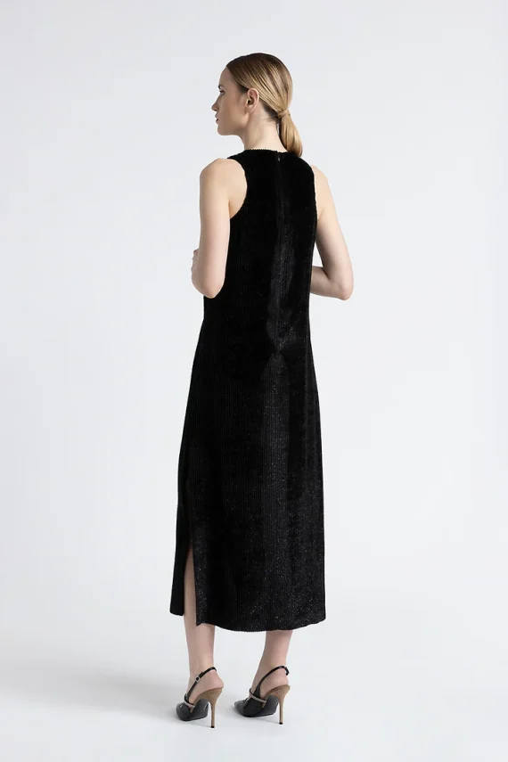 Peserico - Velvet long sleeveless dress - Image 3