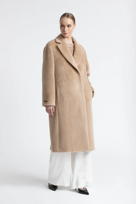 Peserico - Alpaca and wool double-breasted coat