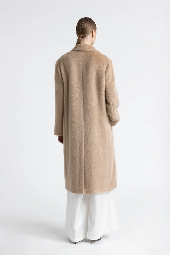 Peserico - Alpaca and wool double-breasted coat - Image 3