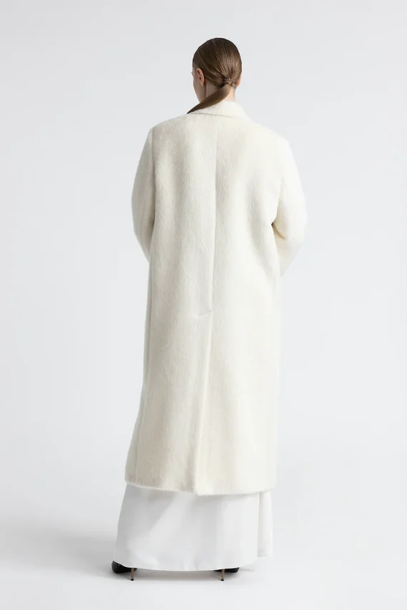 Peserico - Alpaca and wool double-breasted coat - Image 4