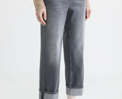 Peserico – Comfort cotton denim trousers