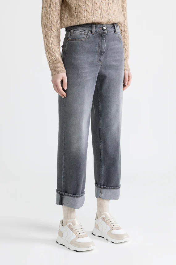 Peserico - Comfort cotton denim trousers