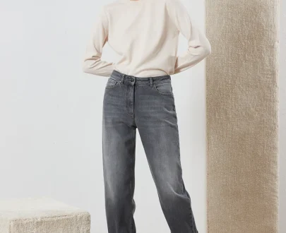 Peserico – Comfort cotton denim trousers