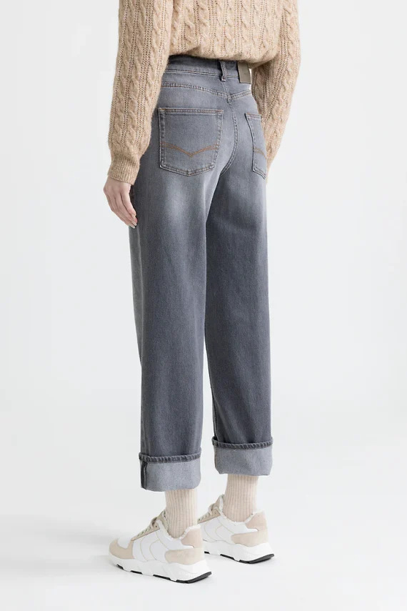 Peserico - Comfort cotton denim trousers - Image 3