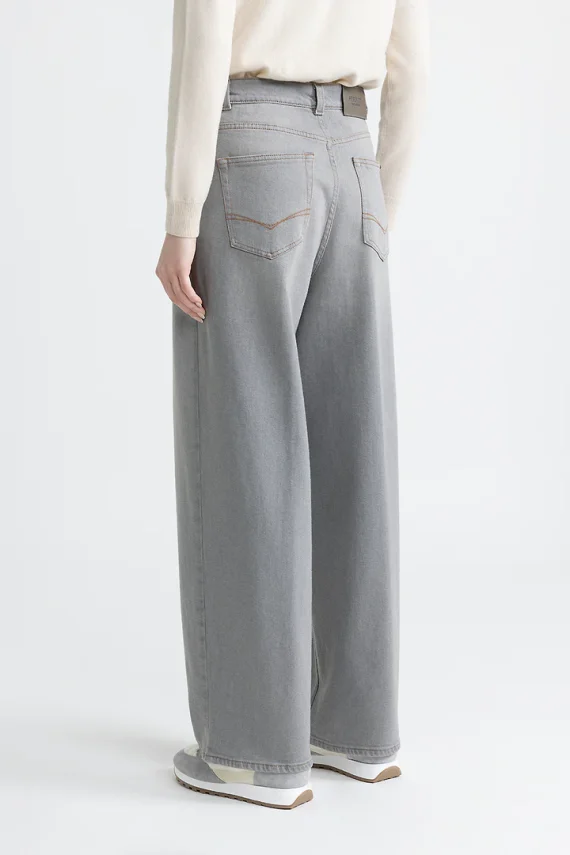 Peserico - Denim baggy oversize trousers - Image 3