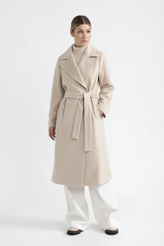 Peserico - Double-breasted coat in pure cashmere cloth