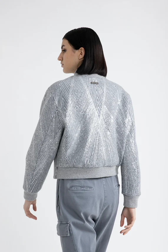 Peserico - Brushed wool jacket with sequin embroidery - Image 2