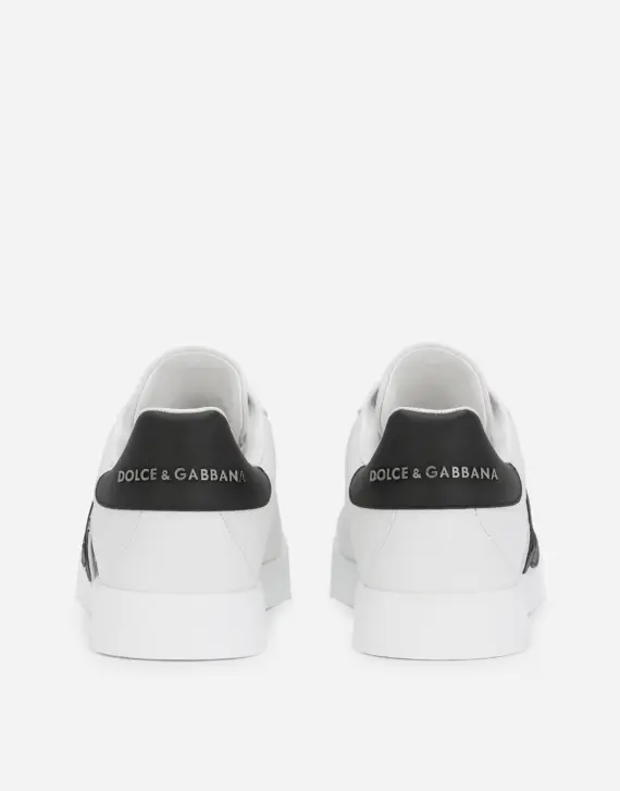 Dolce & Gabbana - Calfskin Portofino sneakers with DG logo - Image 3