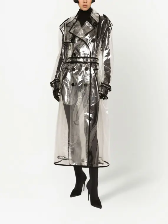 Dolce & Gabbana - KIM DOLCE&GABBANA contrast-trim trench coat - Image 3