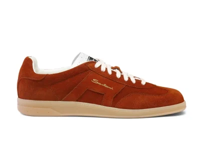 Santoni – Men’s brown suede DBS Oly sneaker