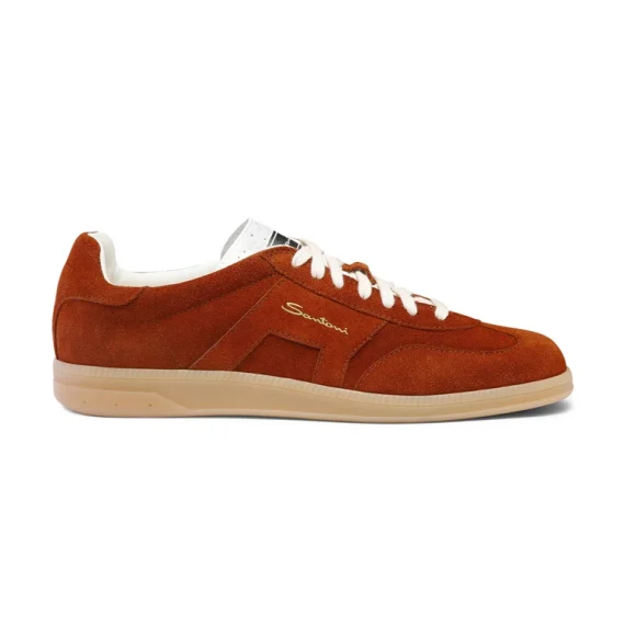 Santoni - Men's brown suede DBS Oly sneaker