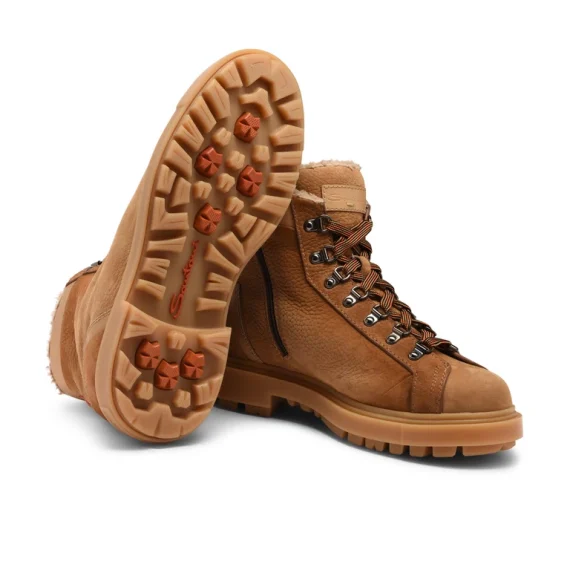 Santoni - Men’s brown nubuck hiking boot - Image 4