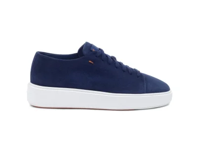 Santoni – Women’s blue suede sneaker