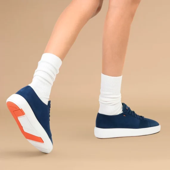 Santoni - Women’s blue suede sneaker - Image 2