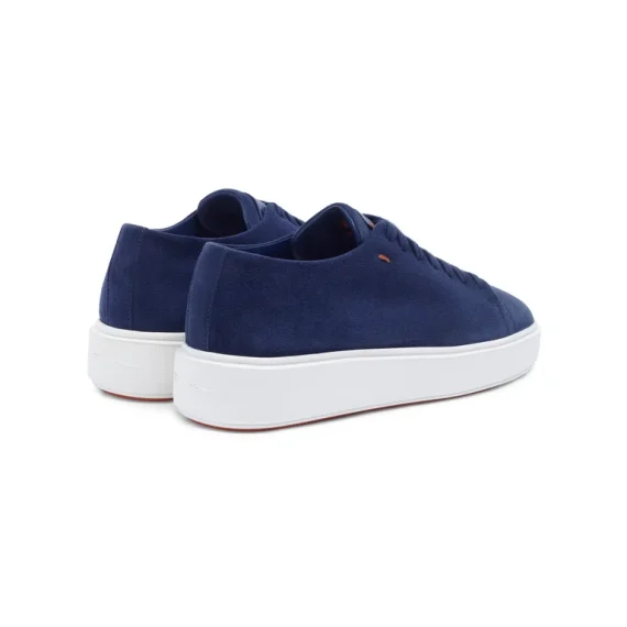 Santoni - Women’s blue suede sneaker - Image 4