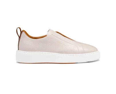 Santoni – Women’s nude tumbled leather slip-on sneaker