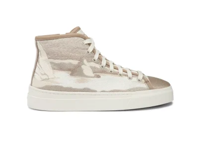 Santoni – Women’s beige fabric sneaker