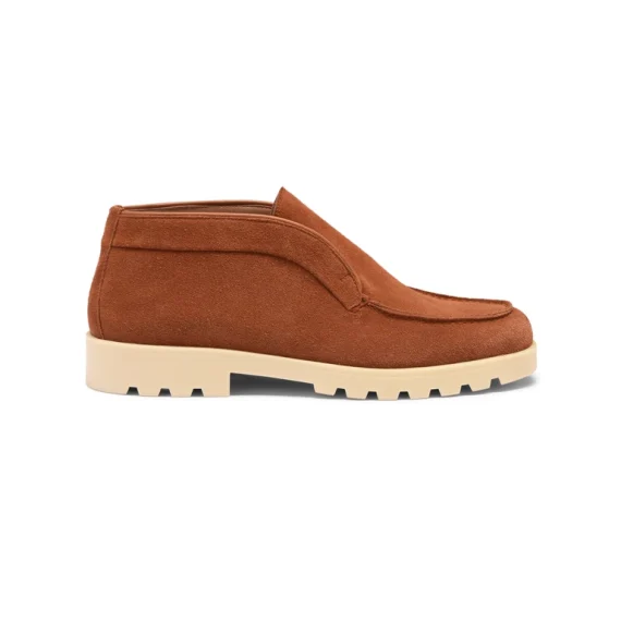 Santoni - Women's orange suede desert boot