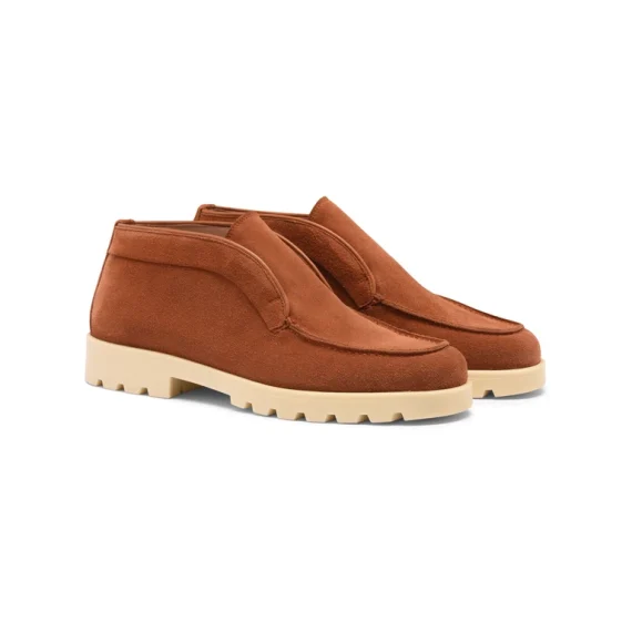 Santoni - Women's orange suede desert boot - Image 3