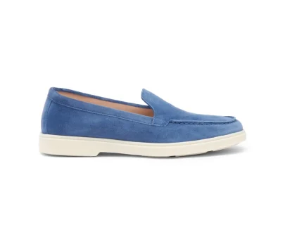 Santoni – Women’s blue suede loafer