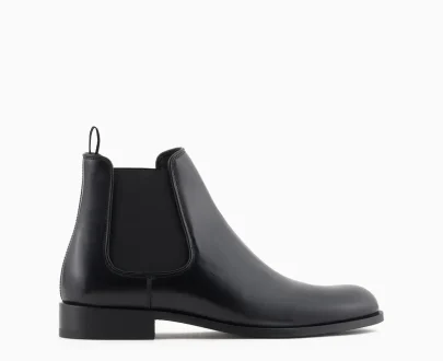 Giorgio Armani – Antique-effect leather ankle boots