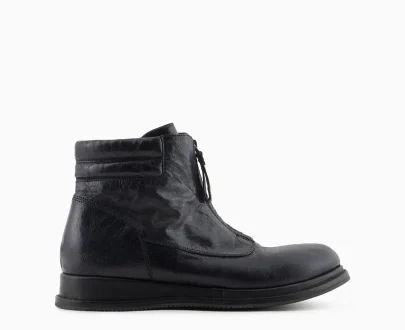 Giorgio Armani – Vintage-effect leather ankle boots