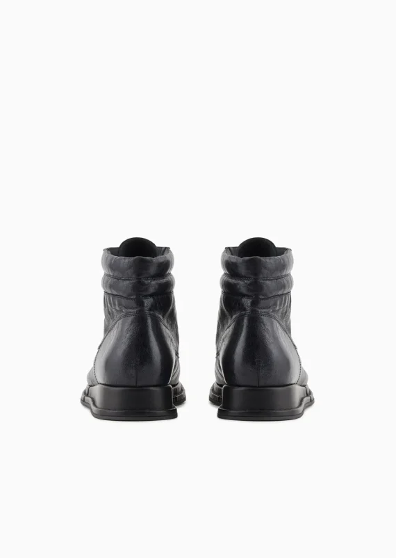 Giorgio Armani - Vintage-effect leather ankle boots - Image 4